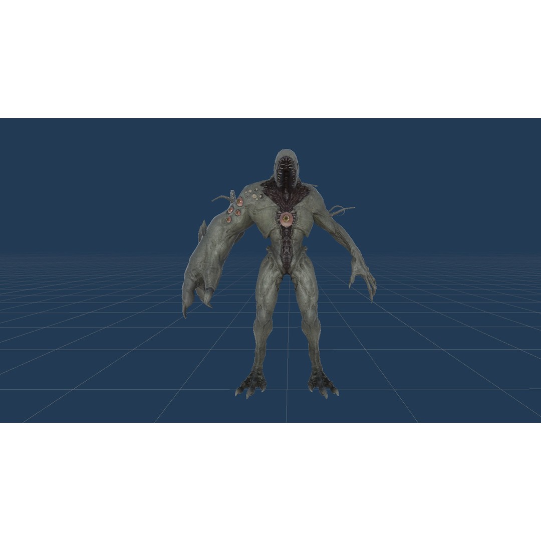 Monster Boss 3D Model – Low Poly Rigged Character with PBR Textures - View 23