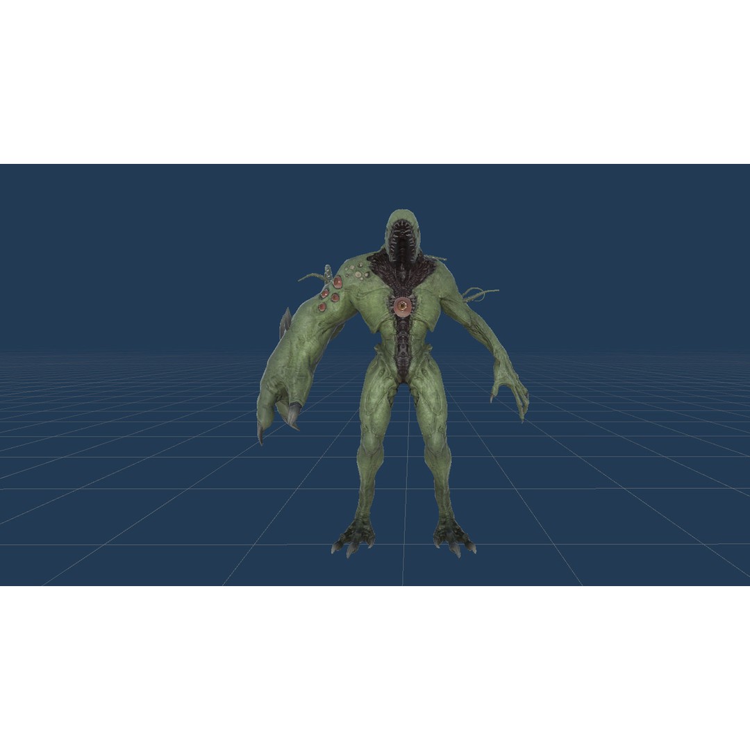 Monster Boss 3D Model – Low Poly Rigged Character with PBR Textures - View 24