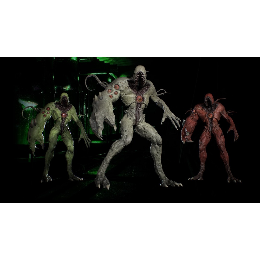 Monster Boss 3D Model – Low Poly Rigged Character with PBR Textures - View 4