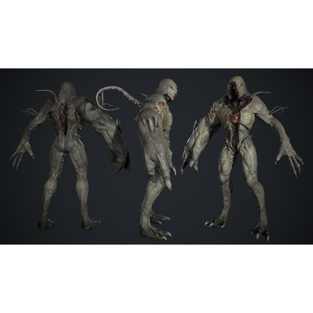 Monster Boss 3D Model – Low Poly Rigged Character with PBR Textures - View 5