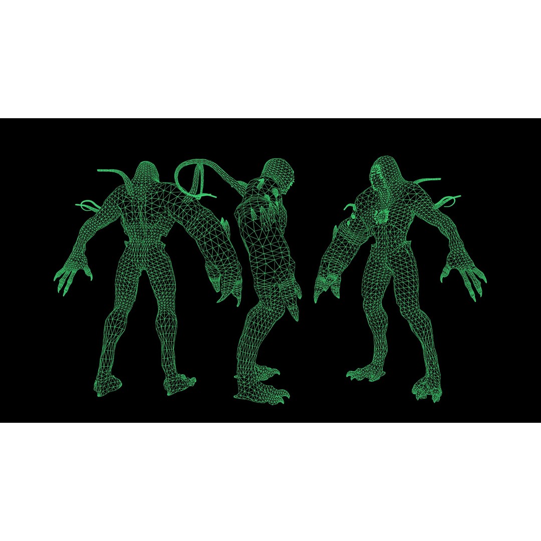 Monster Boss 3D Model – Low Poly Rigged Character with PBR Textures - View 8