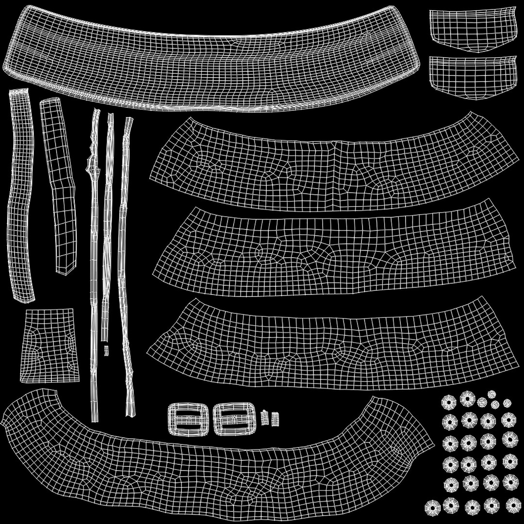 Punk Ruffled Skirt 3D Model – Low Poly Game Asset, FBX and OBJ