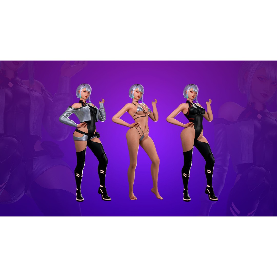 Lucy Cyberpunk Edgerunner 3D Model – Game Ready Low-Poly Character, Blender, FBX - View 8