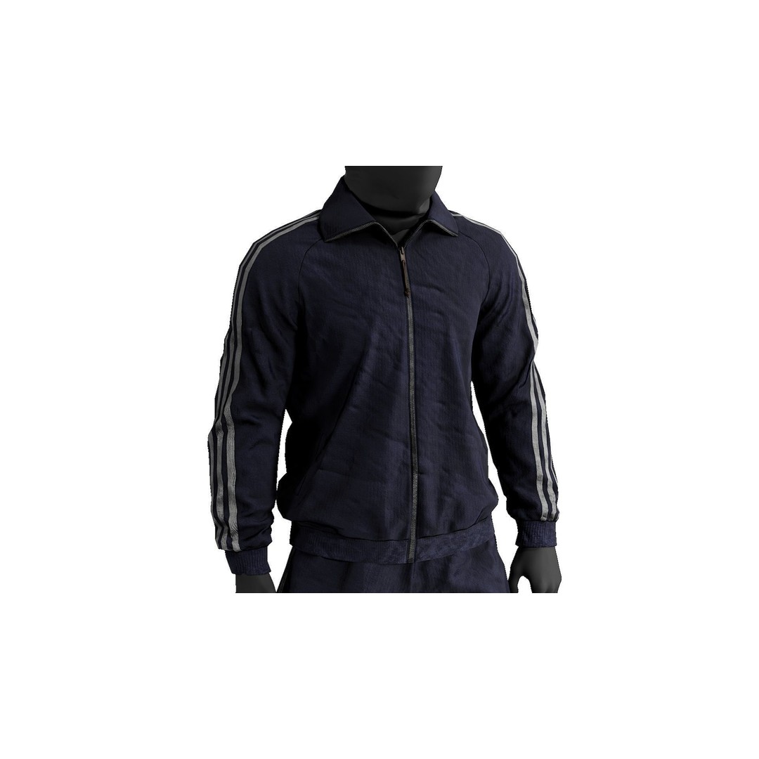 Tactical Sportswear Tracksuit 3D Model – Low Poly Game Asset, FBX - View 5