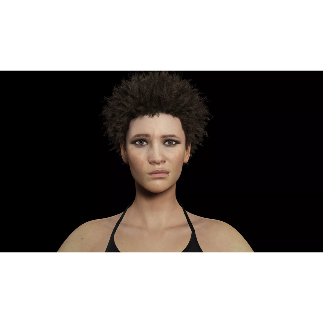 Realistic Young Woman 3D Model – Low Poly Game Ready Character, FBX - View 10