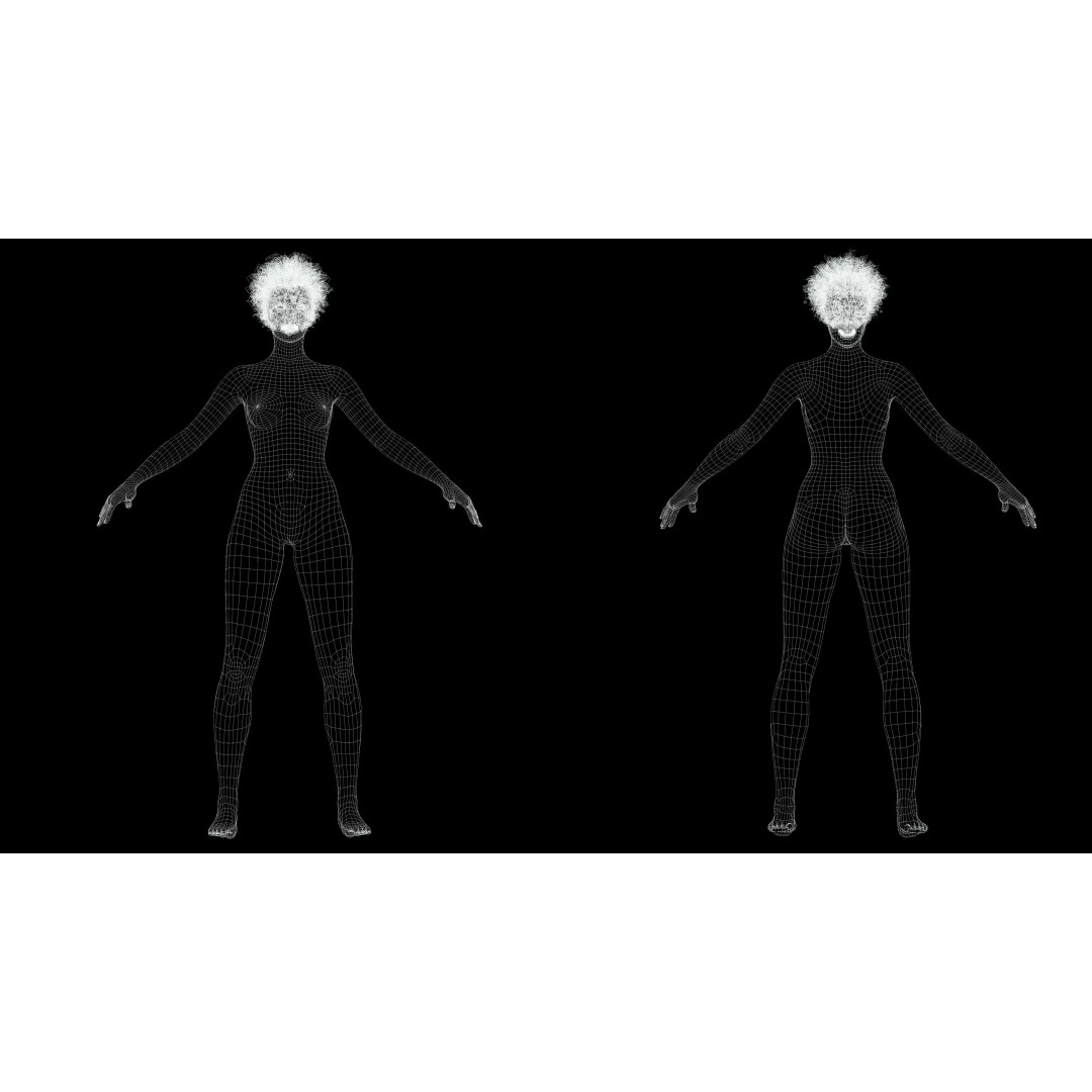 Realistic Young Woman 3D Model – Low Poly Game Ready Character, FBX - View 13