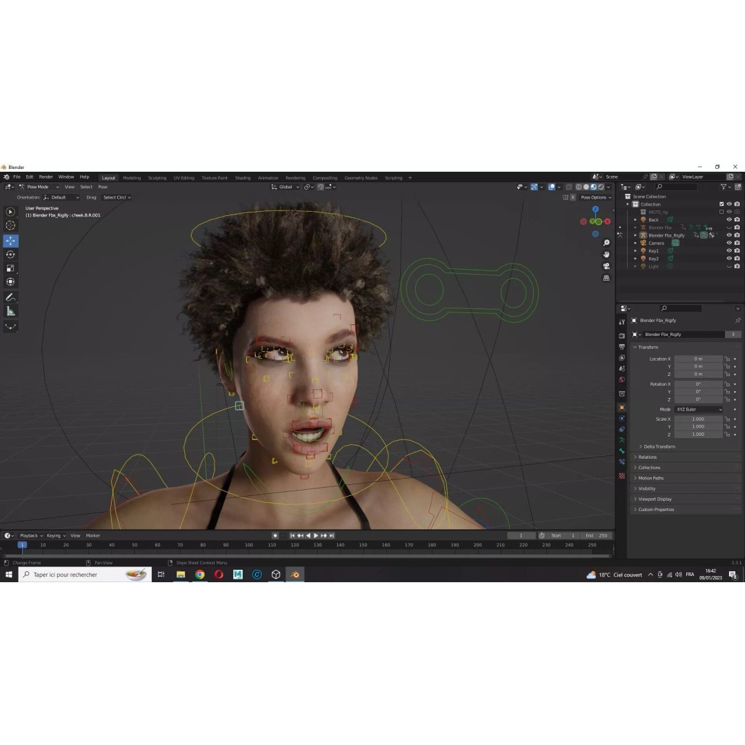Realistic Young Woman 3D Model – Low Poly Game Ready Character, FBX - View 15