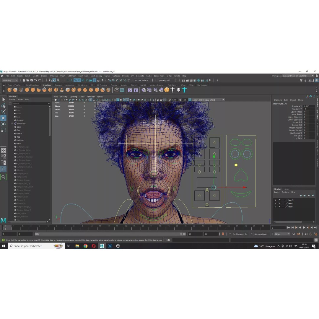 Realistic Young Woman 3D Model – Low Poly Game Ready Character, FBX - View 18