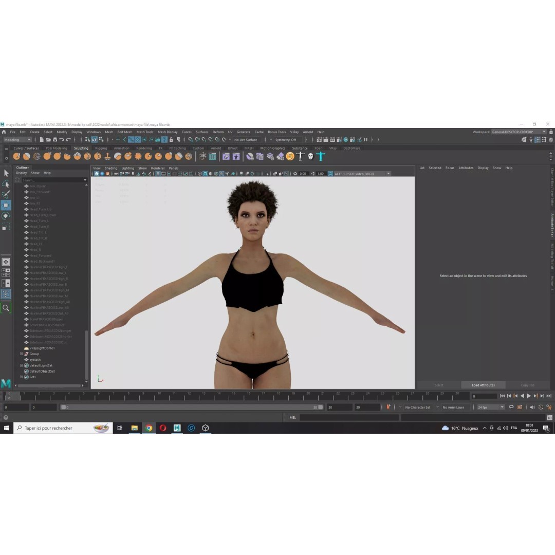 Realistic Young Woman 3D Model – Low Poly Game Ready Character, FBX - View 20
