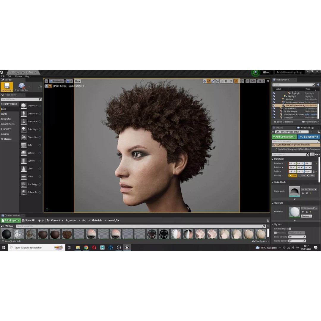 Realistic Young Woman 3D Model – Low Poly Game Ready Character, FBX - View 24