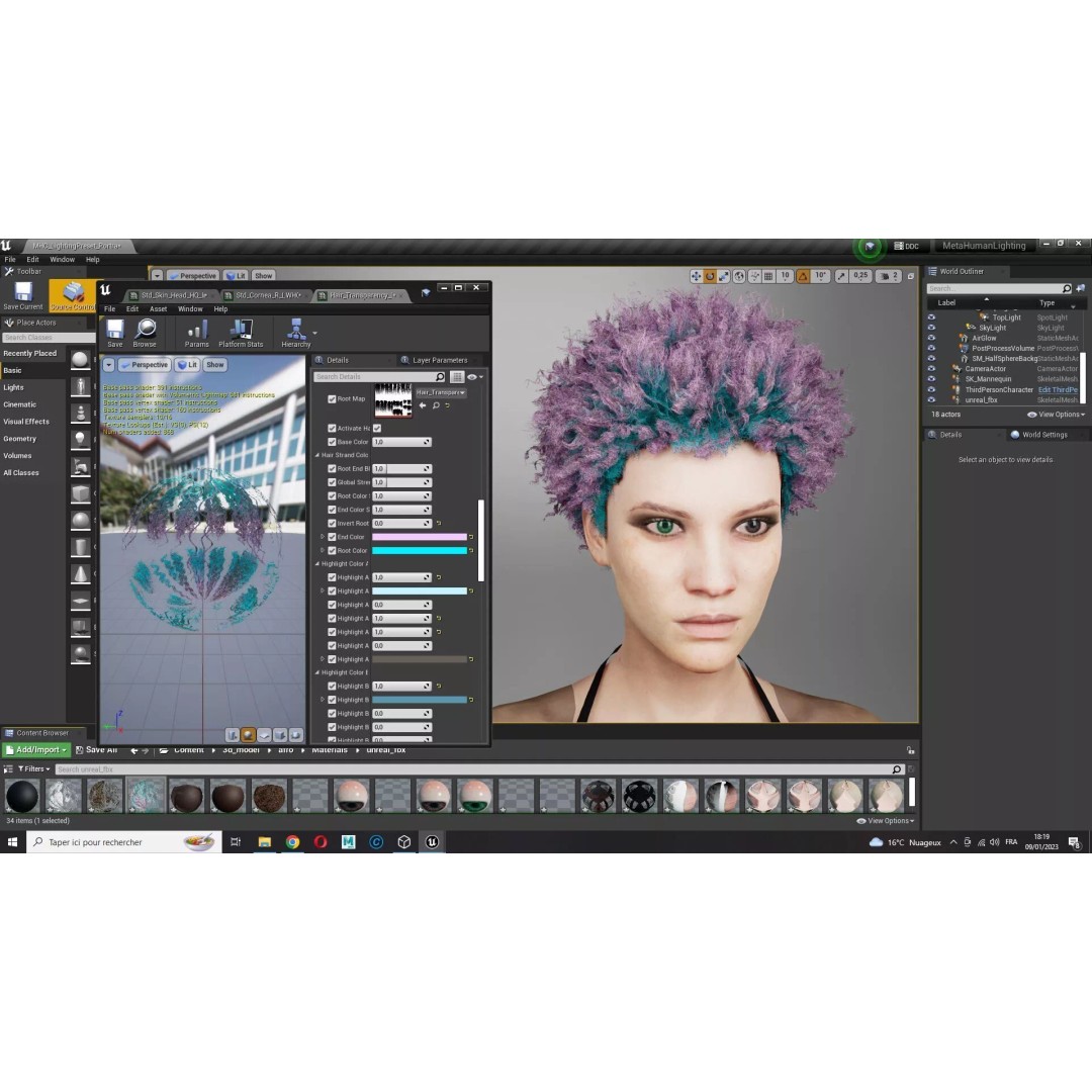 Realistic Young Woman 3D Model – Low Poly Game Ready Character, FBX - View 25