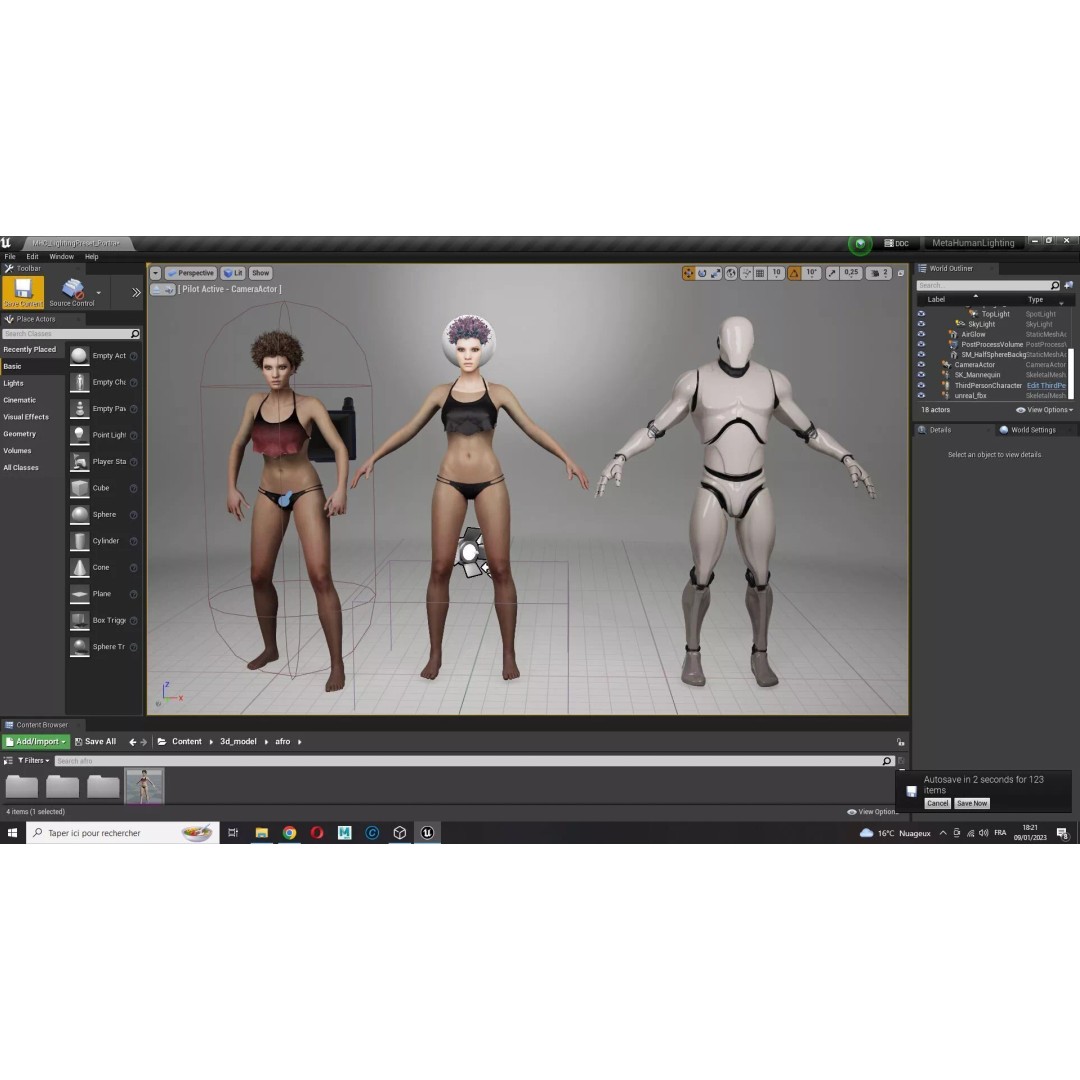Realistic Young Woman 3D Model – Low Poly Game Ready Character, FBX - View 26