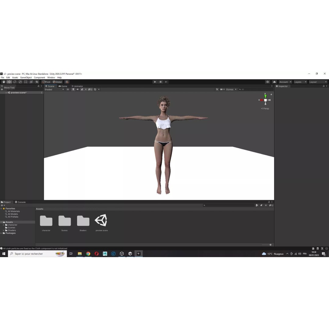 Realistic Young Woman 3D Model – Low Poly Game Ready Character, FBX - View 27