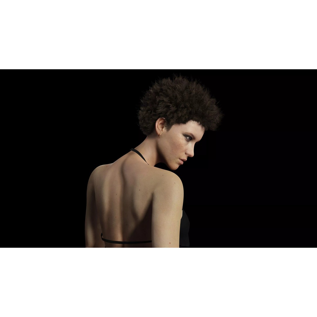 Realistic Young Woman 3D Model – Low Poly Game Ready Character, FBX - View 7