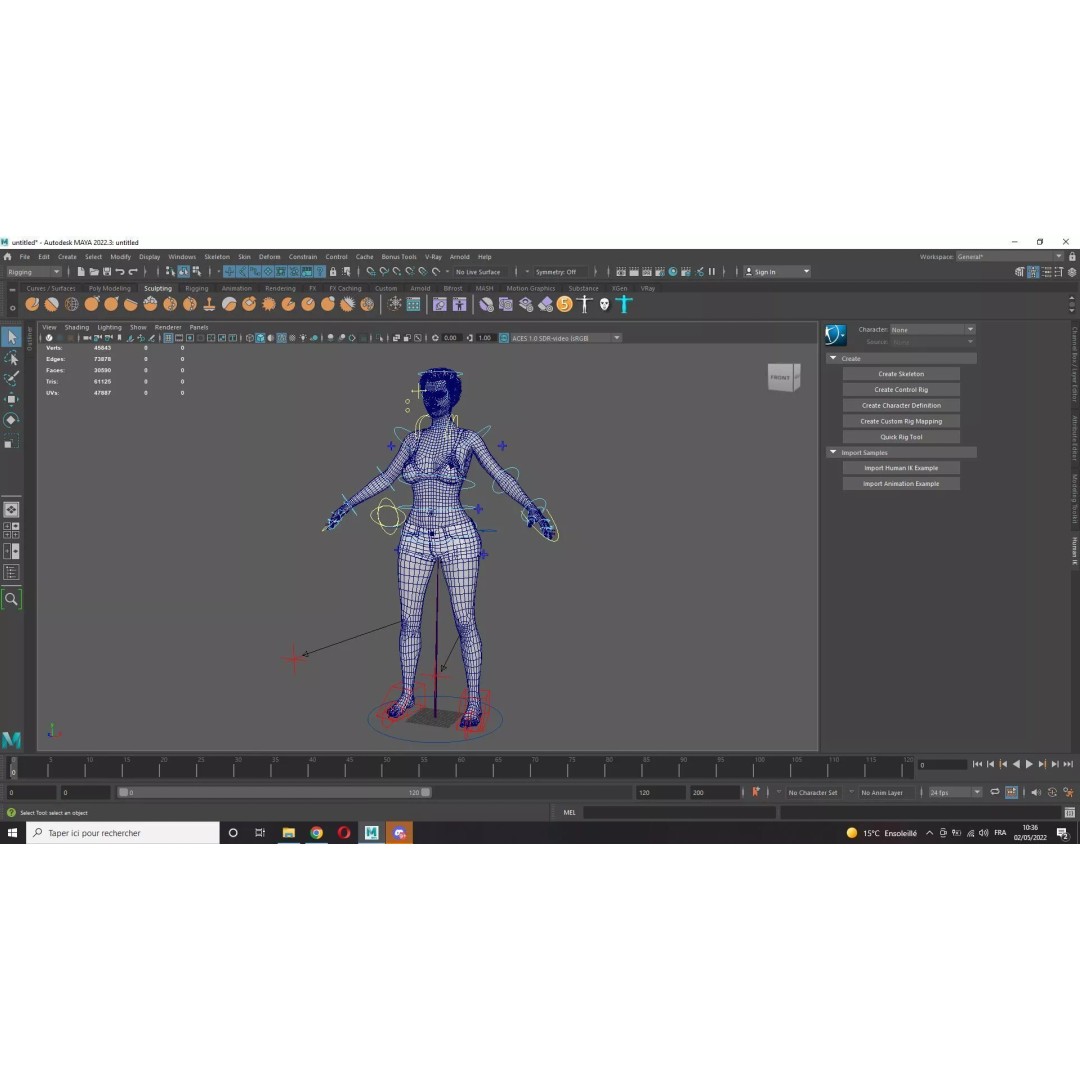 Realistic Blonde Female Character 3D Model – Low Poly Rigged Asset, FBX - View 13