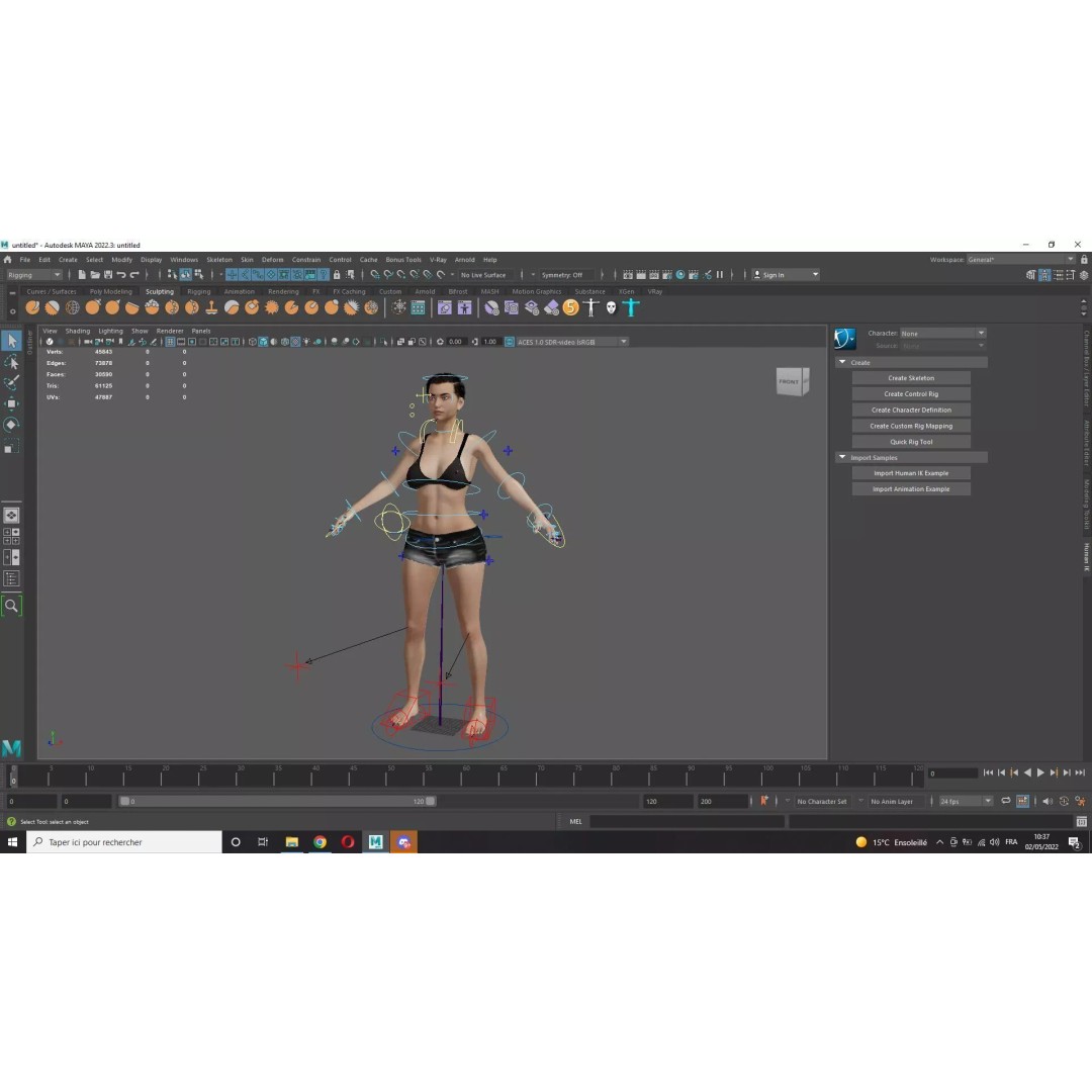Realistic Blonde Female Character 3D Model – Low Poly Rigged Asset, FBX - View 14