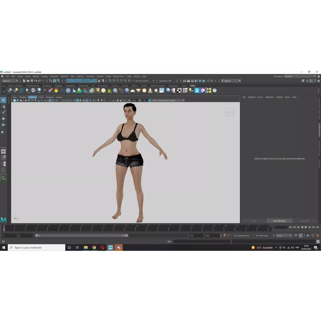 Realistic Blonde Female Character 3D Model – Low Poly Rigged Asset, FBX - View 15