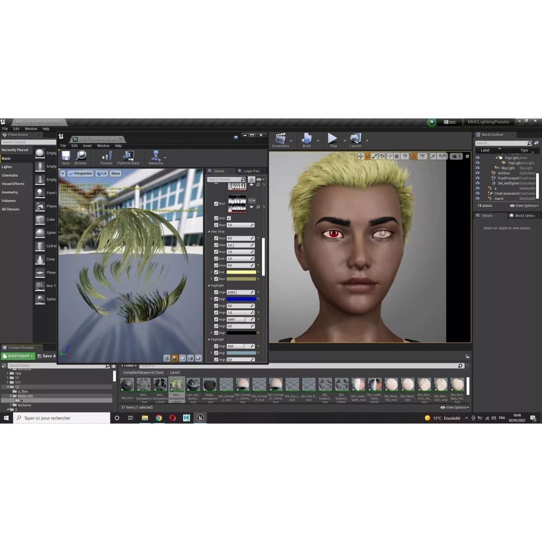 Realistic Blonde Female Character 3D Model – Low Poly Rigged Asset, FBX - View 19