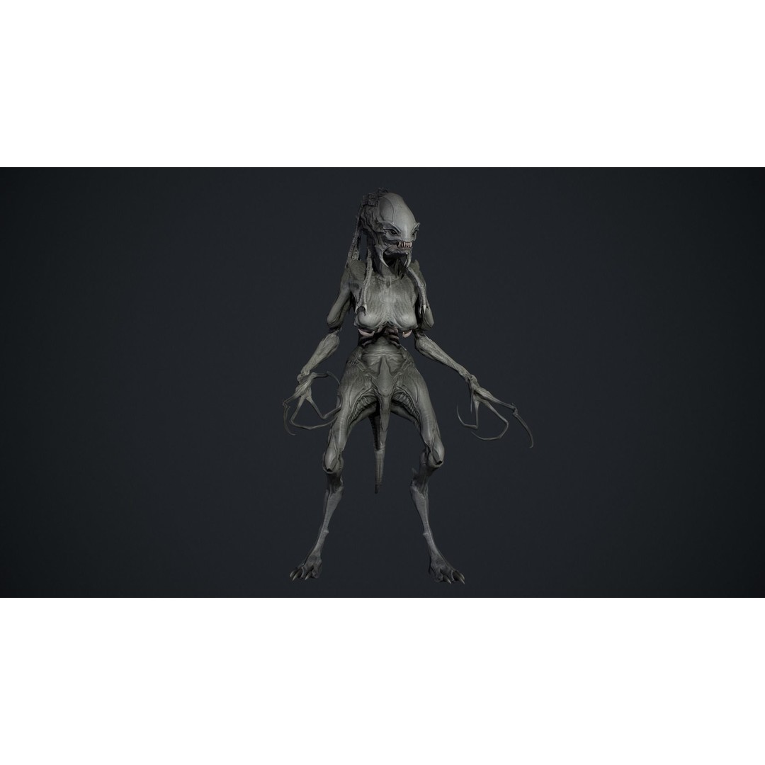 Monster 8 3D Model – Low Poly Rigged Character for Games - View 10