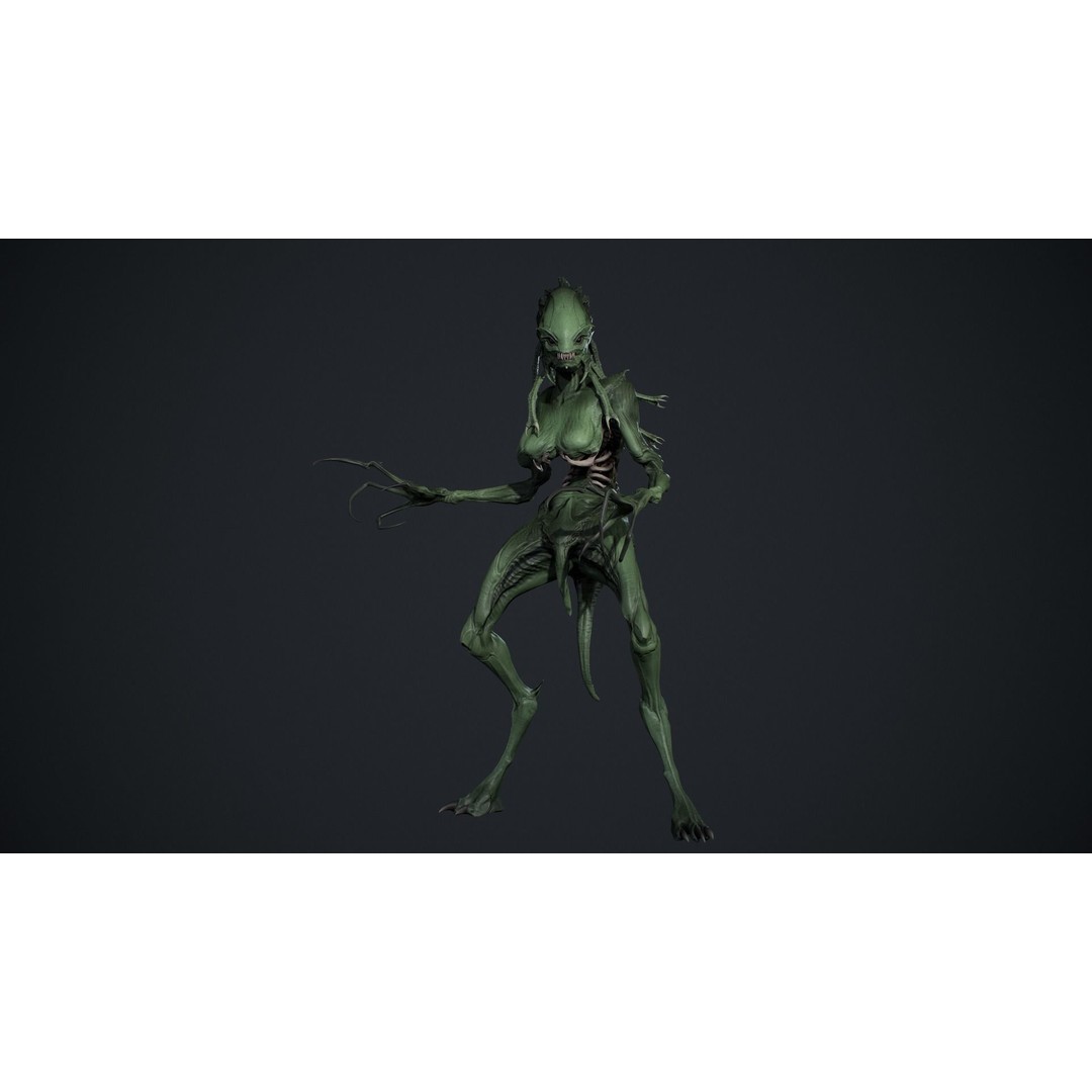 Monster 8 3D Model – Low Poly Rigged Character for Games - View 13