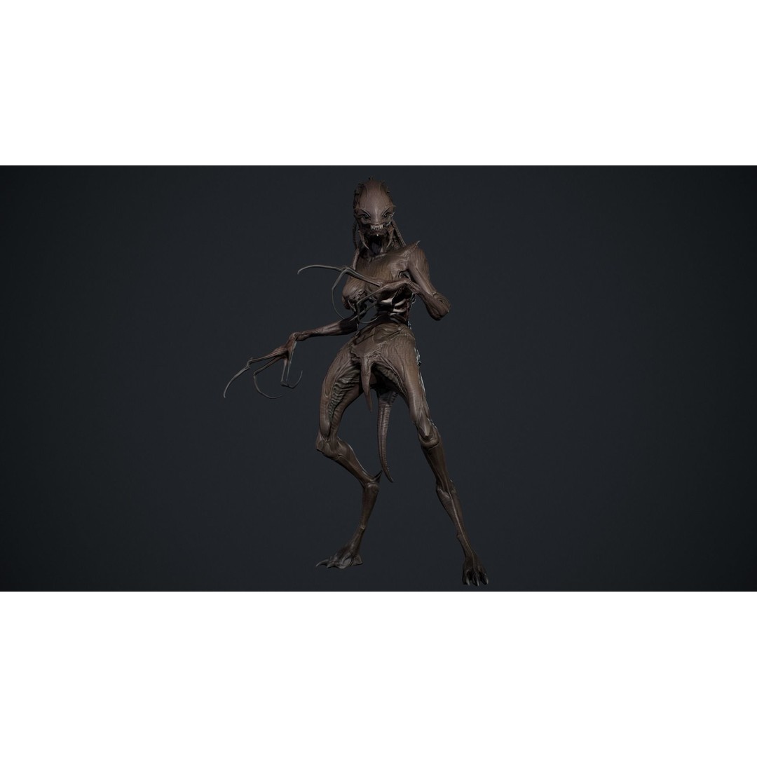Monster 8 3D Model – Low Poly Rigged Character for Games - View 14