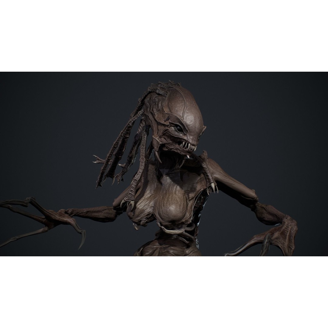 Monster 8 3D Model – Low Poly Rigged Character for Games - View 16