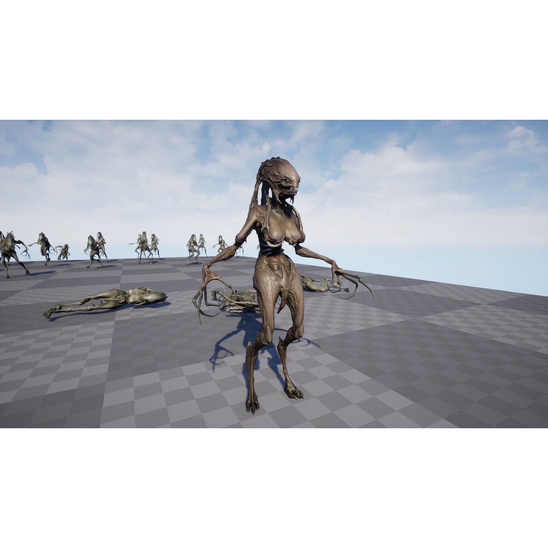 Monster 8 3D Model – Low Poly Rigged Character for Games - View 18