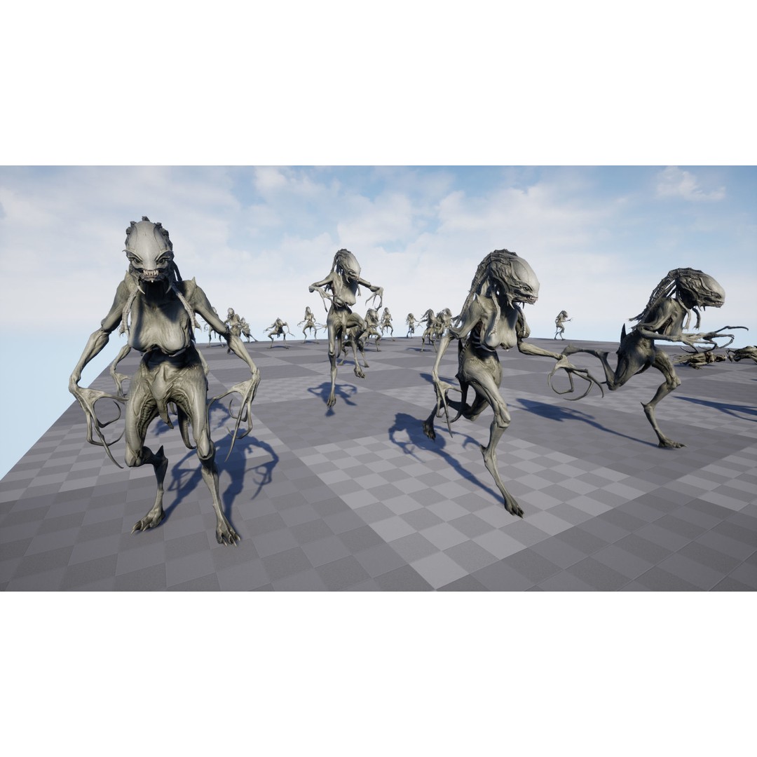 Monster 8 3D Model – Low Poly Rigged Character for Games - View 19