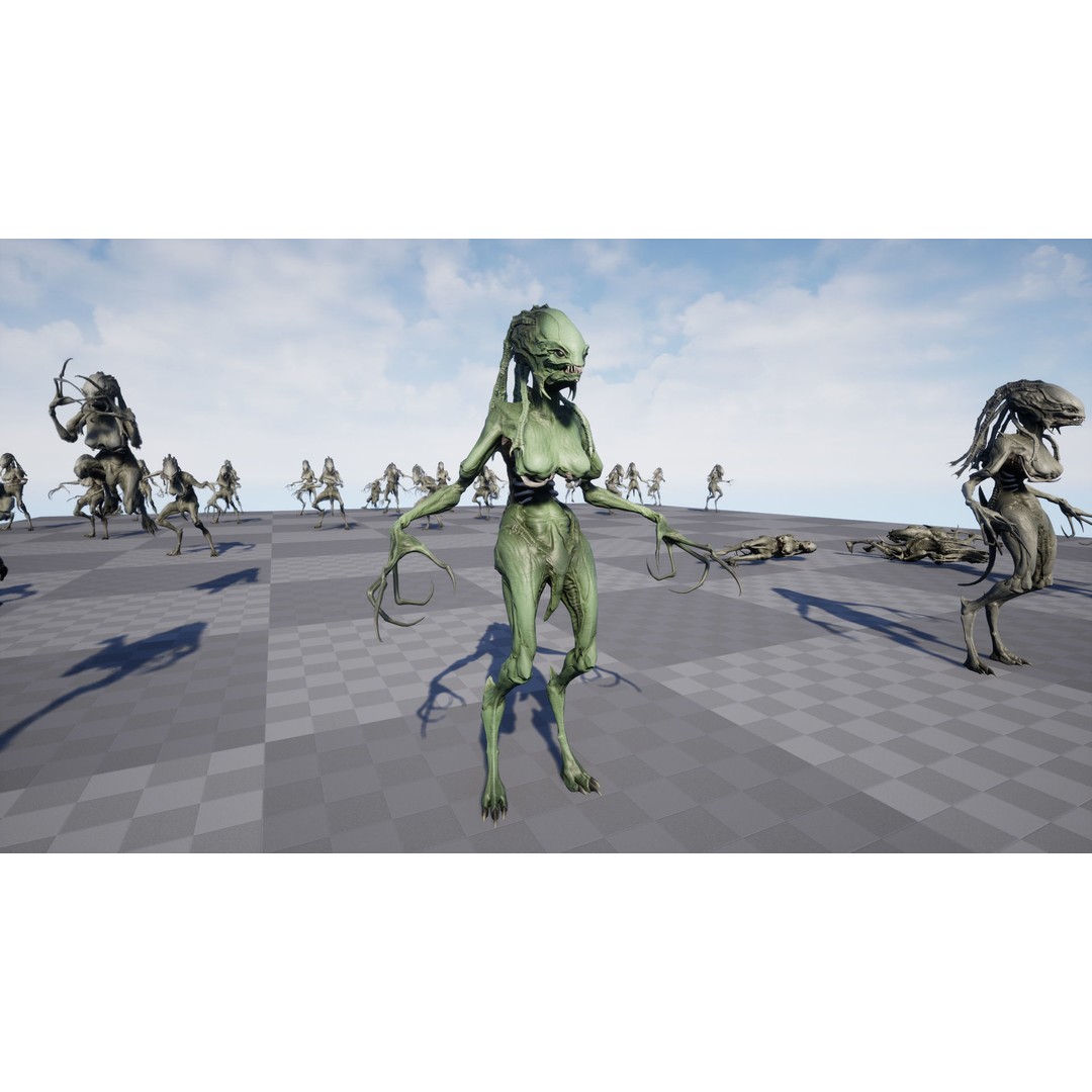 Monster 8 3D Model – Low Poly Rigged Character for Games - View 20