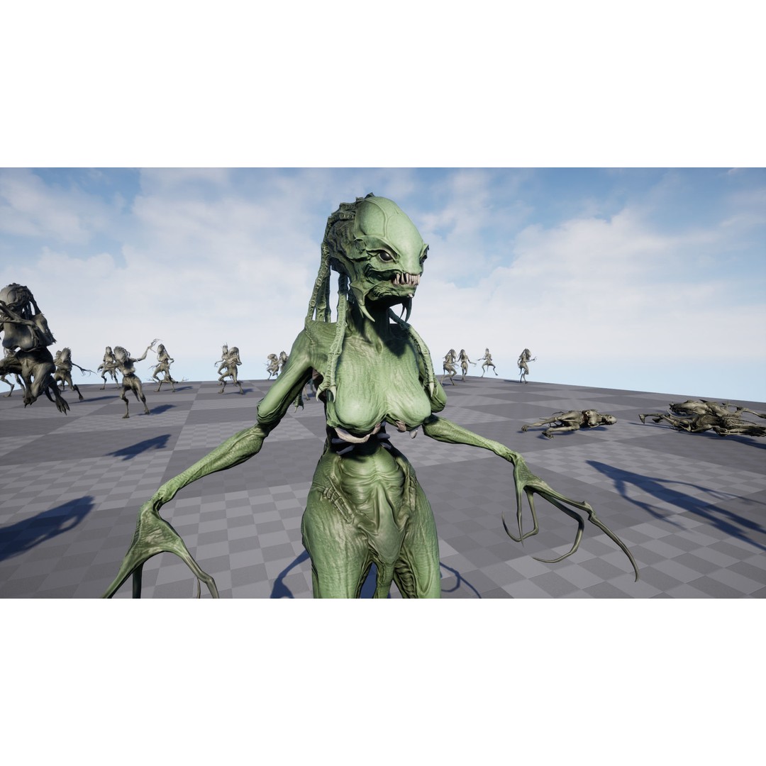 Monster 8 3D Model – Low Poly Rigged Character for Games - View 21