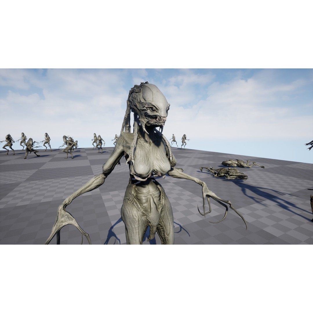 Monster 8 3D Model – Low Poly Rigged Character for Games - View 22