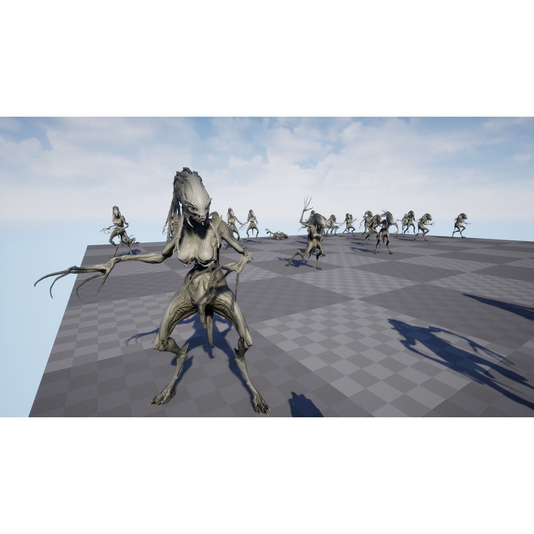 Monster 8 3D Model – Low Poly Rigged Character for Games - View 23