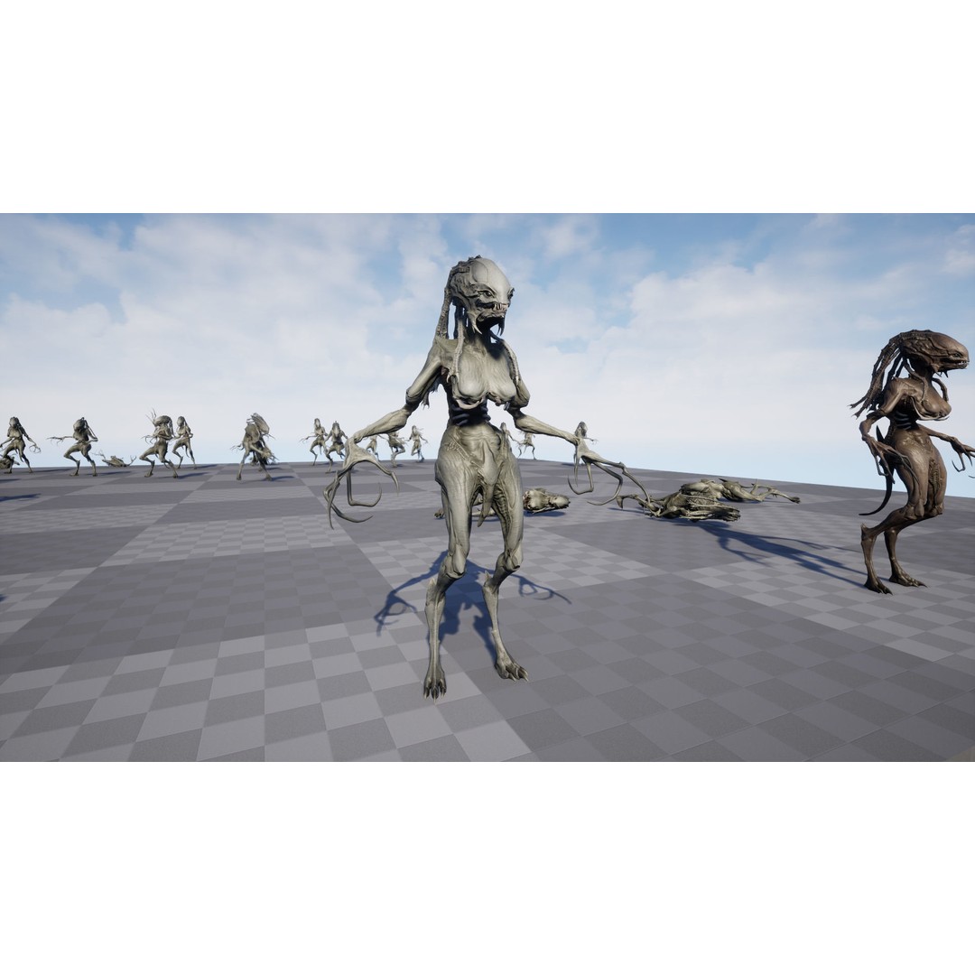 Monster 8 3D Model – Low Poly Rigged Character for Games - View 24