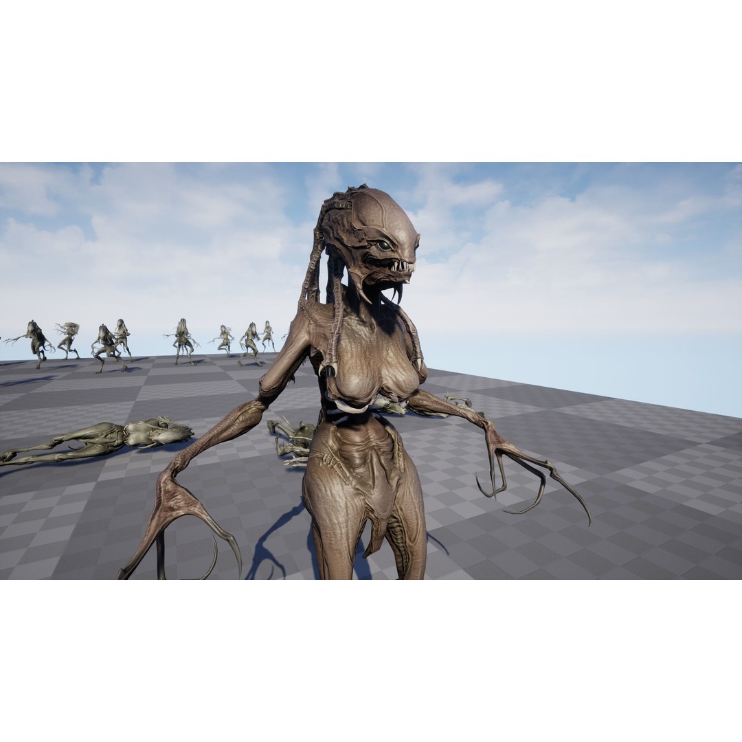 Monster 8 3D Model – Low Poly Rigged Character for Games - View 26