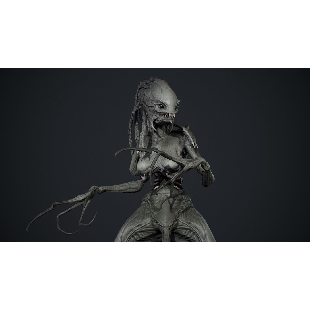 Monster 8 3D Model – Low Poly Rigged Character for Games - View 3
