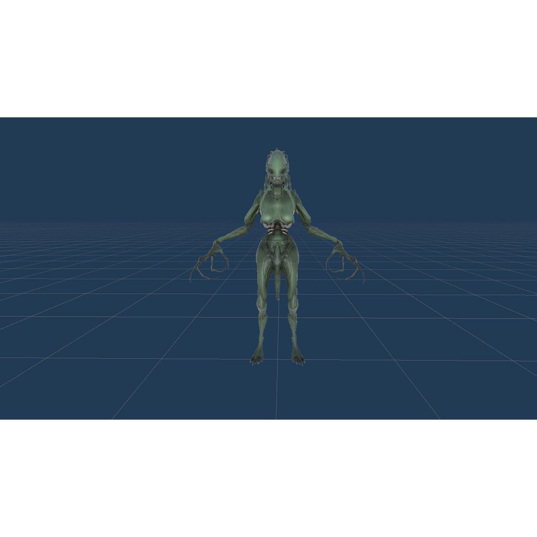 Monster 8 3D Model – Low Poly Rigged Character for Games - View 30