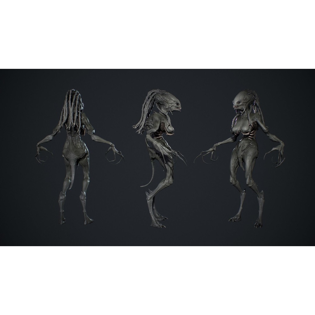 Monster 8 3D Model – Low Poly Rigged Character for Games - View 5