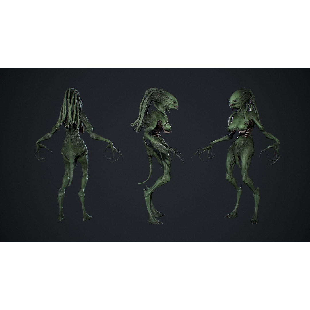 Monster 8 3D Model – Low Poly Rigged Character for Games - View 7