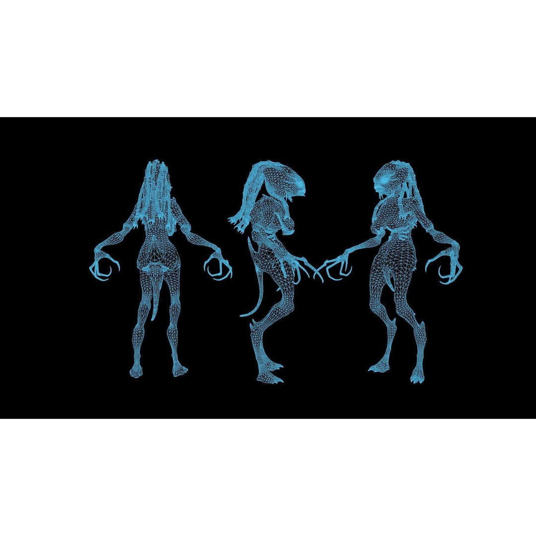Monster 8 3D Model – Low Poly Rigged Character for Games - View 8