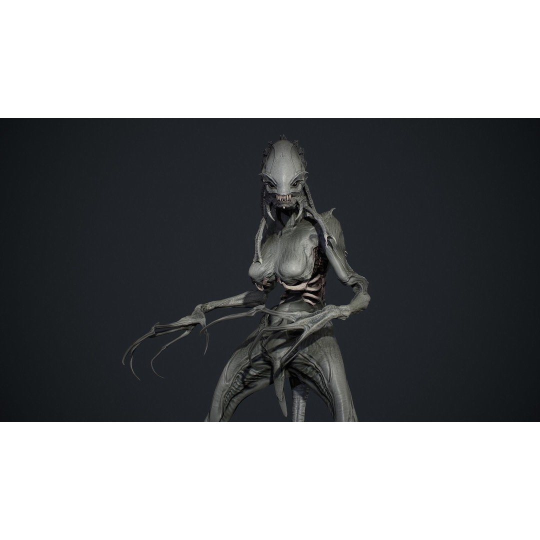 Monster 8 3D Model – Low Poly Rigged Character for Games - View 9