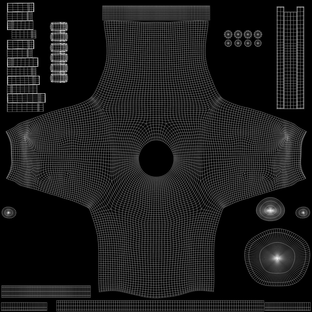 Male Black Leather Futuristic Dystopian Rider Outfit 3D Model – Low Poly Game Asset, FBX - View 14