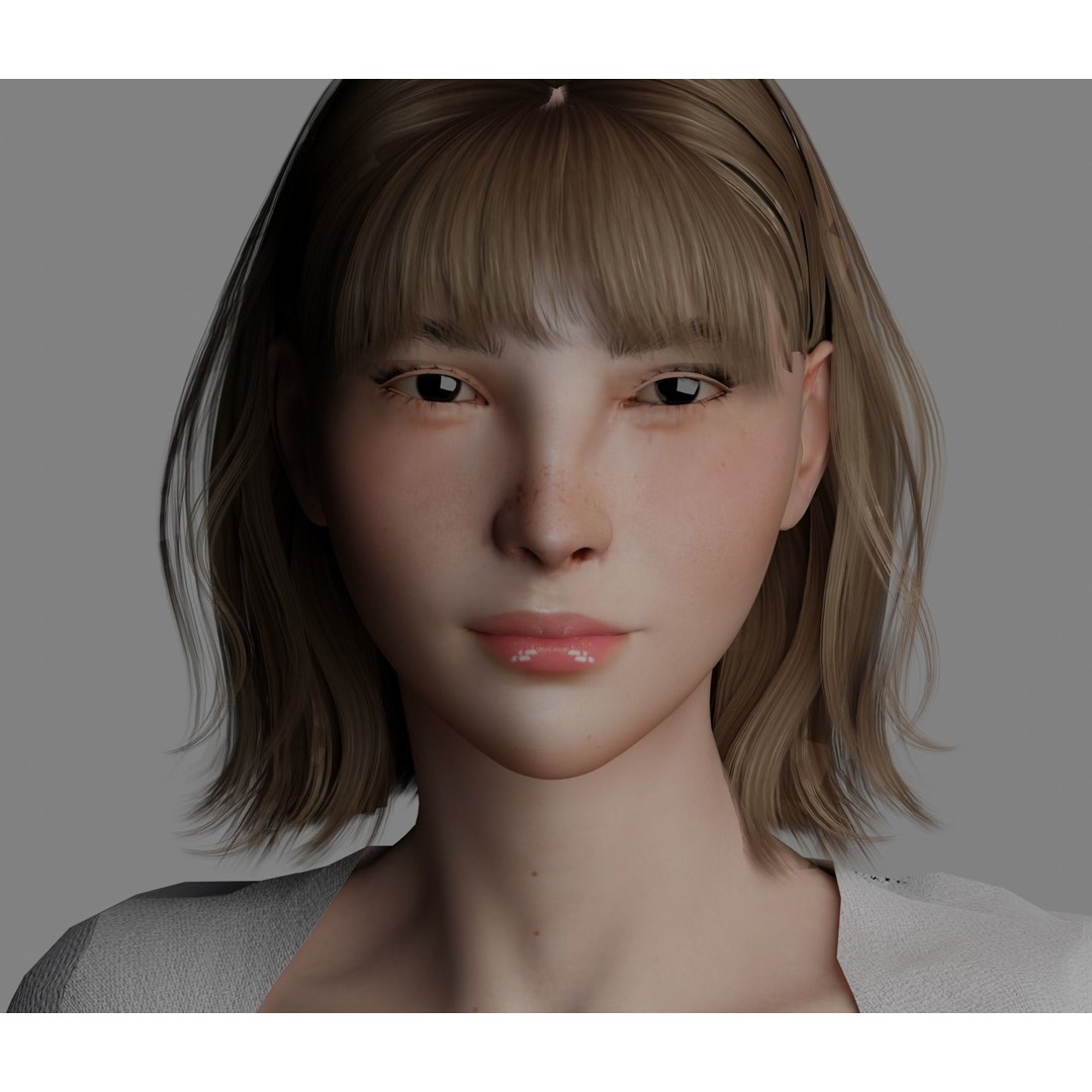 Warrior Woman 3D Model – Low Poly Game Ready Character, FBX, PBR - View 13