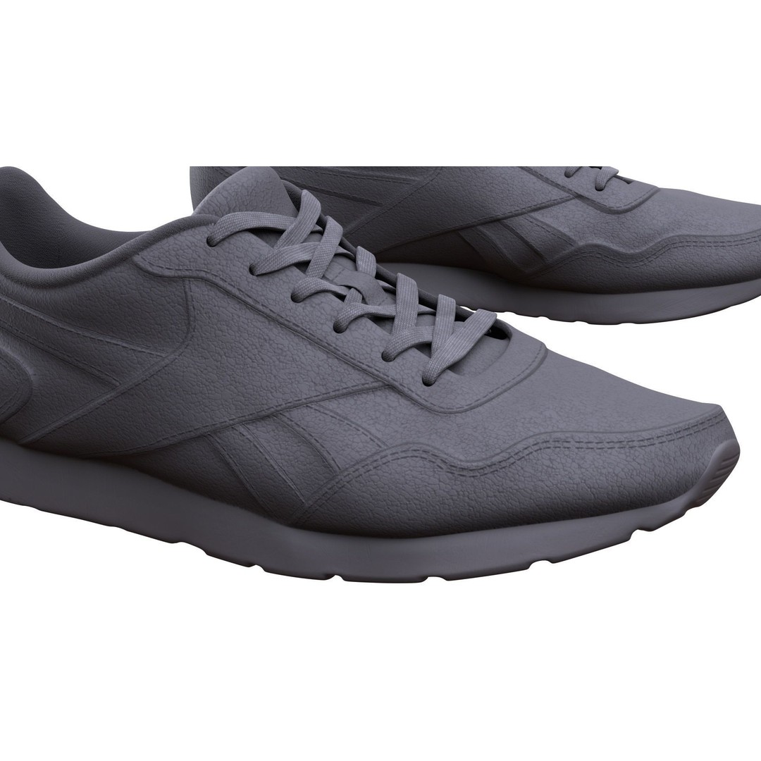 Shoes 3D Model – Low Poly Rigged Footwear for Games, FBX, Blender - View 12