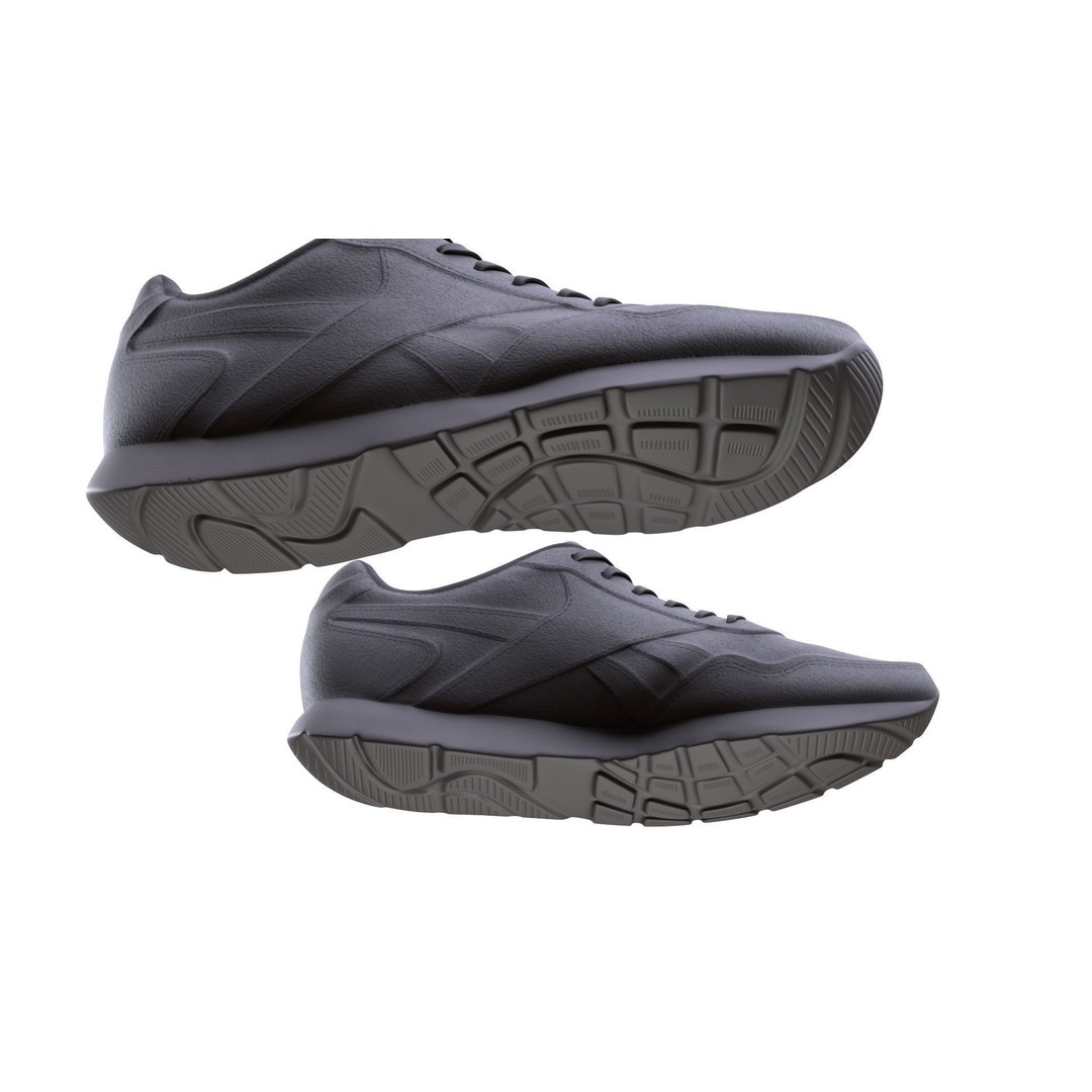 Shoes 3D Model – Low Poly Rigged Footwear for Games, FBX, Blender - View 13