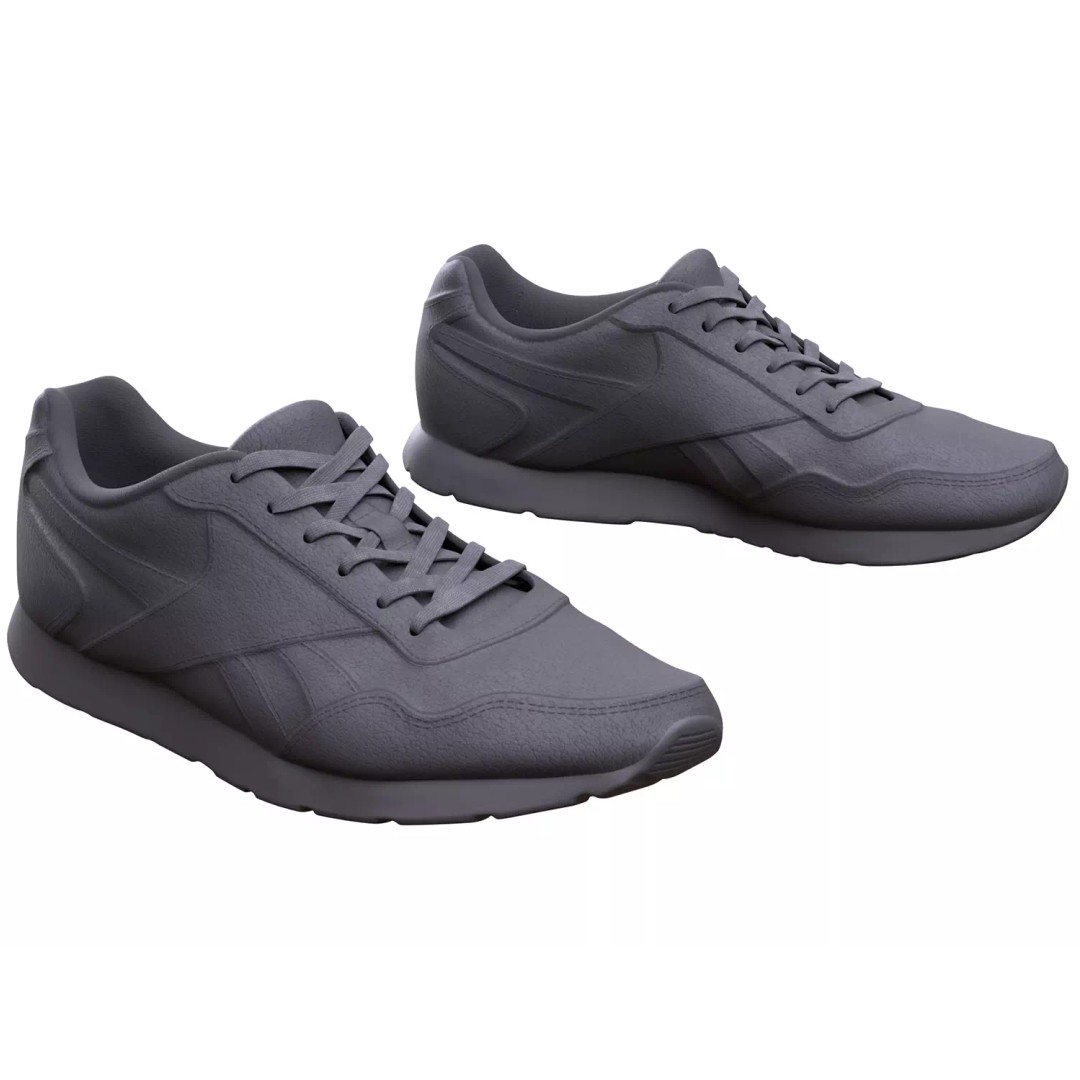 Shoes 3D Model – Low Poly Rigged Footwear for Games, FBX, Blender - View 2