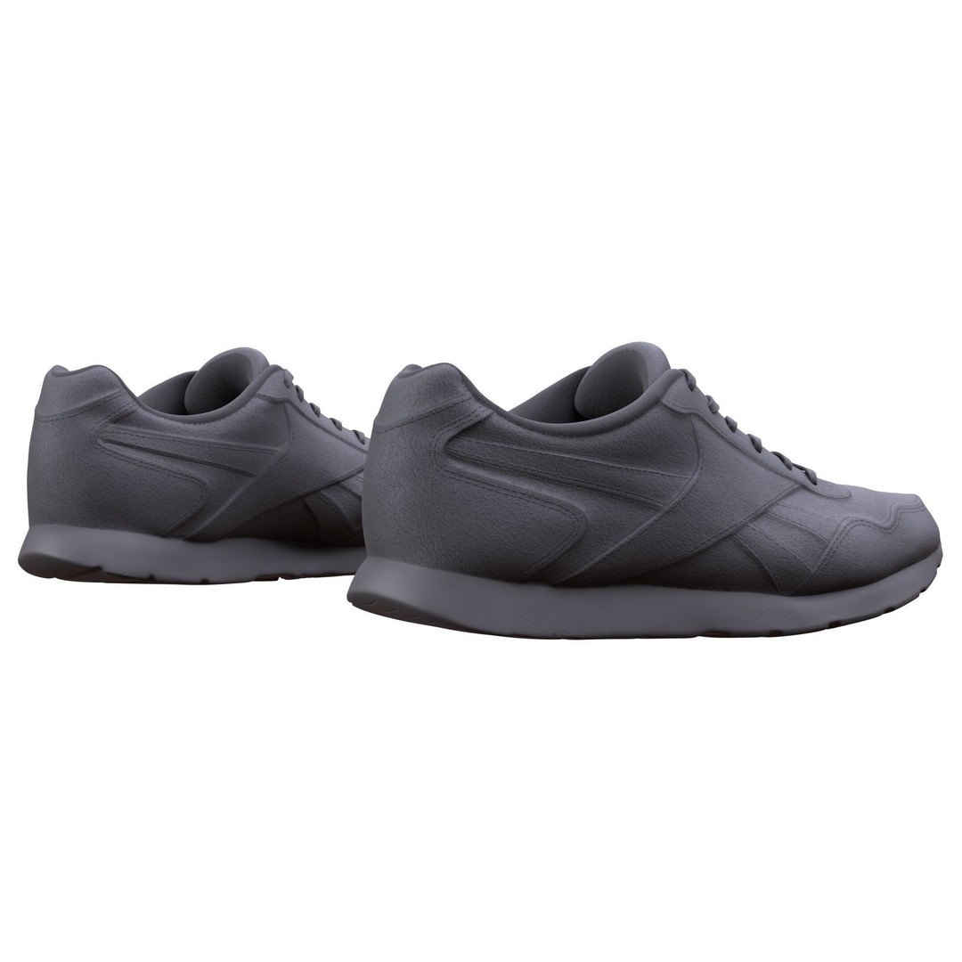 Shoes 3D Model – Low Poly Rigged Footwear for Games, FBX, Blender - View 7