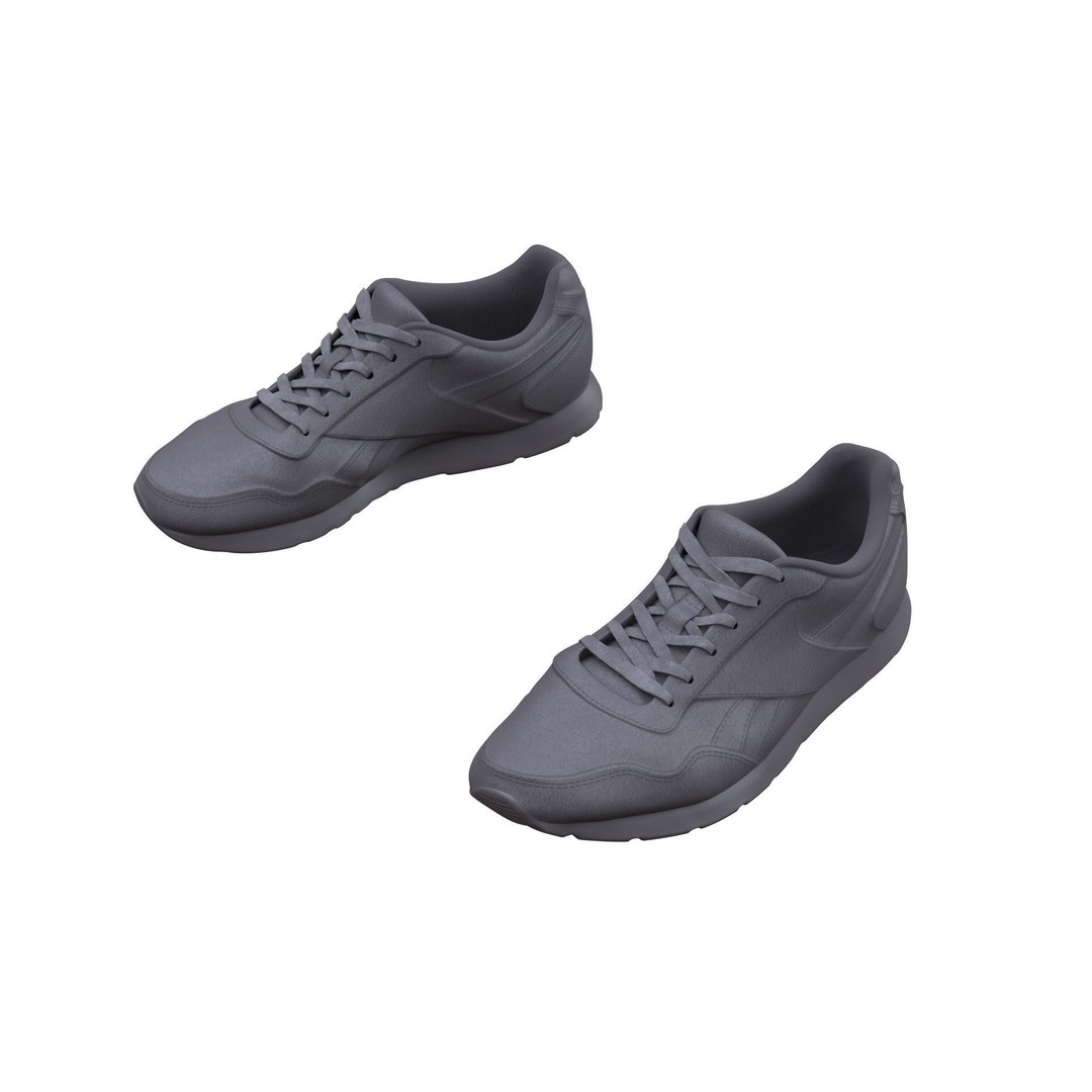 Shoes 3D Model – Low Poly Rigged Footwear for Games, FBX, Blender - View 9