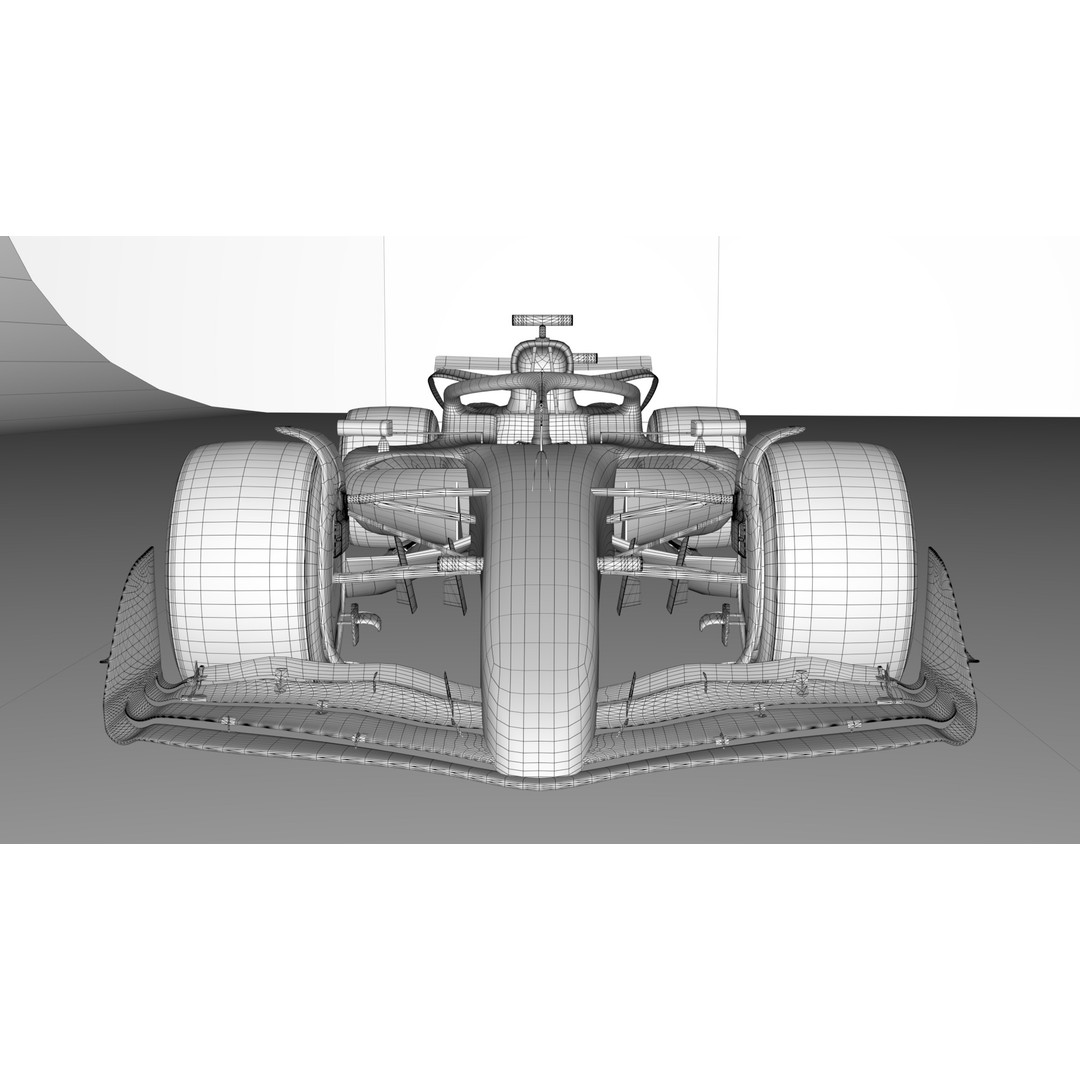 Mercedes W16 3D Model – Low Poly Racing Car, FBX, Game Ready