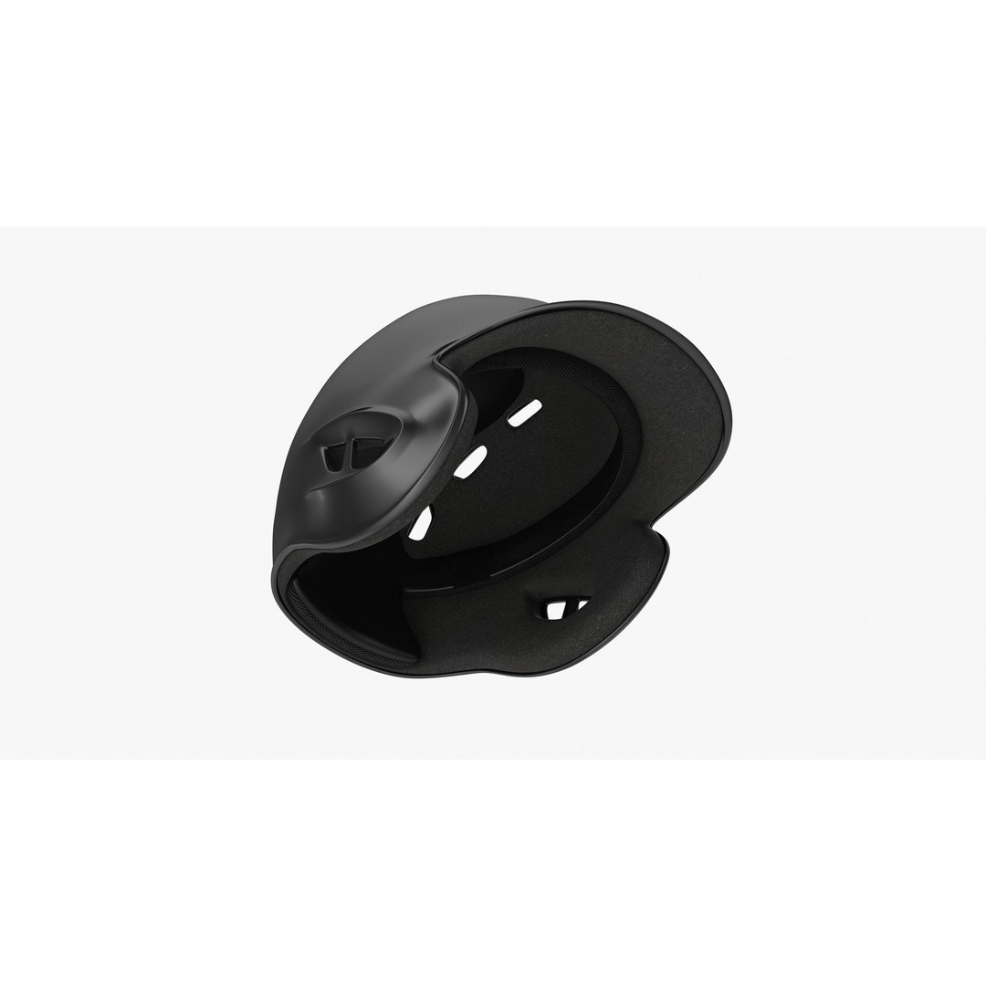 Baseball Helmet 3D Model – Low Poly Black Safety Gear, FBX - View 14
