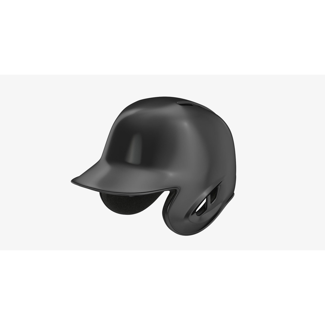 Baseball Helmet 3D Model – Low Poly Black Safety Gear, FBX - View 20